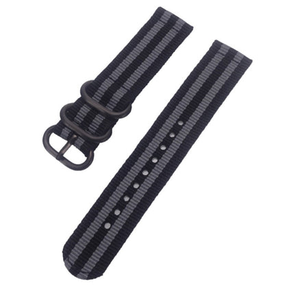 20mm Universal nylon strap - Black / Grey#serie_5