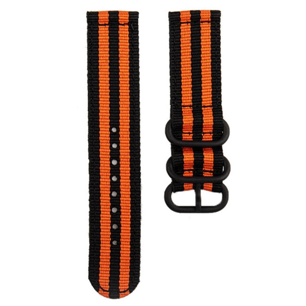 18mm Universal nylon strap - Black / Orange#serie_8