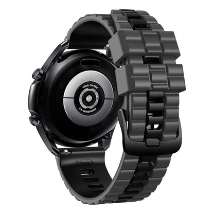 22mm Universal wave style strap - Carbon Grey / Black#serie_9