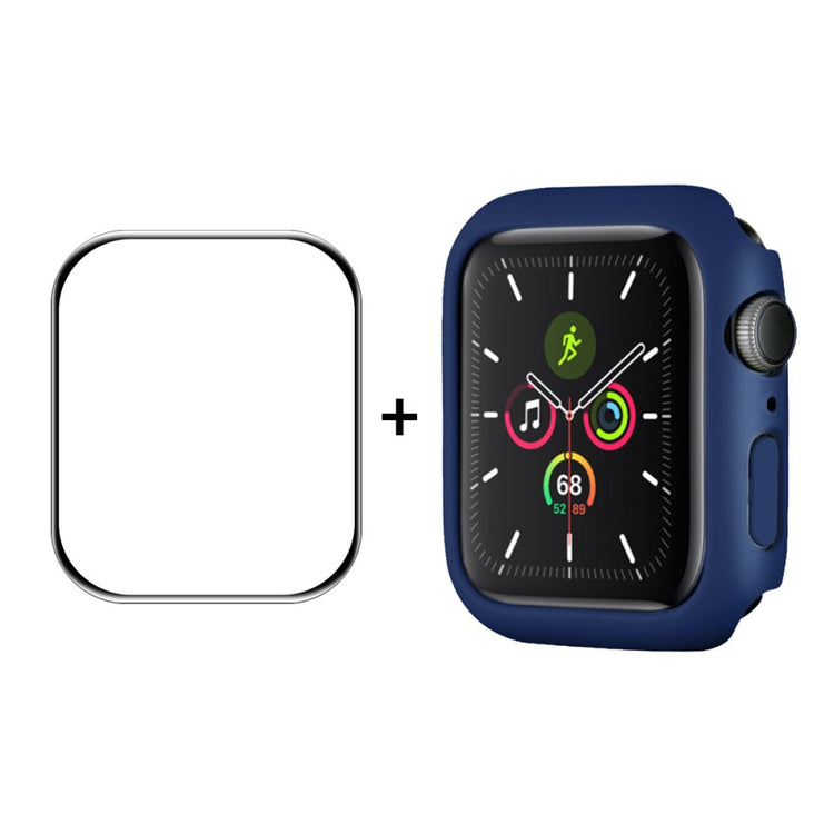 Fint Apple Watch Series 7 41mm Cover med Skærmbeskytter i Hærdet Glas - Blå#serie_6