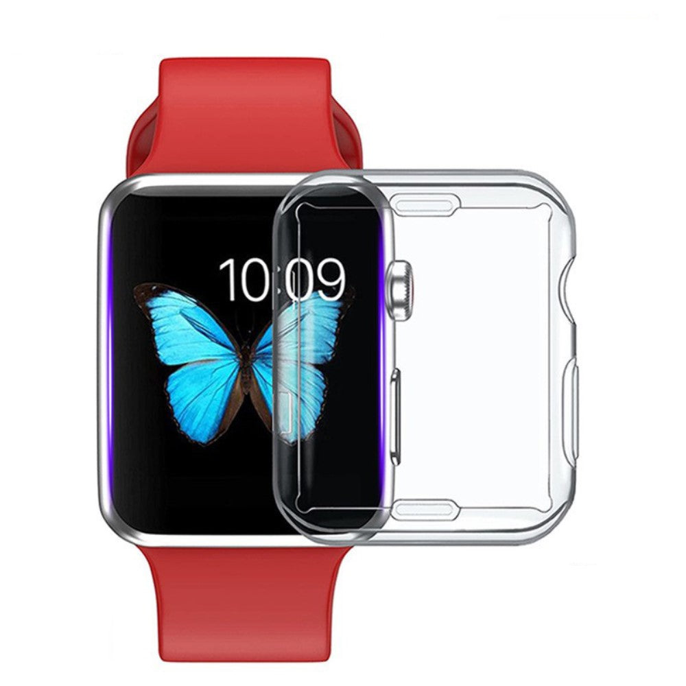 Super Fed Apple Watch Series 7 41mm Cover med Skærmbeskytter i Silikone - Hvid#serie_9