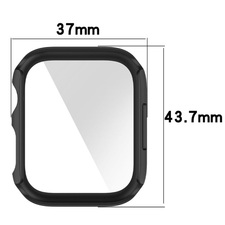 Rigtigt Flot Apple Watch Series 7 41mm Cover med Skærmbeskytter i Plastik og Hærdet Glas - Sølv#serie_3