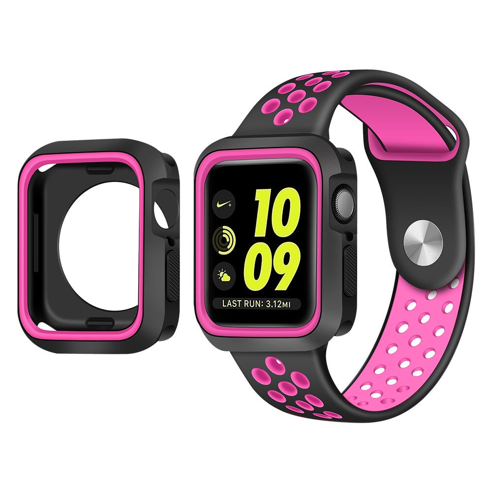 Apple Watch Series 7 41mm  Silikone Bumper  - Pink#serie_3