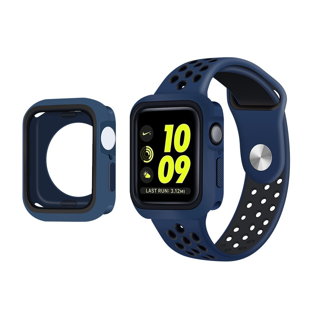 Apple Watch Series 7 41mm  Silikone Bumper  - Blå#serie_6