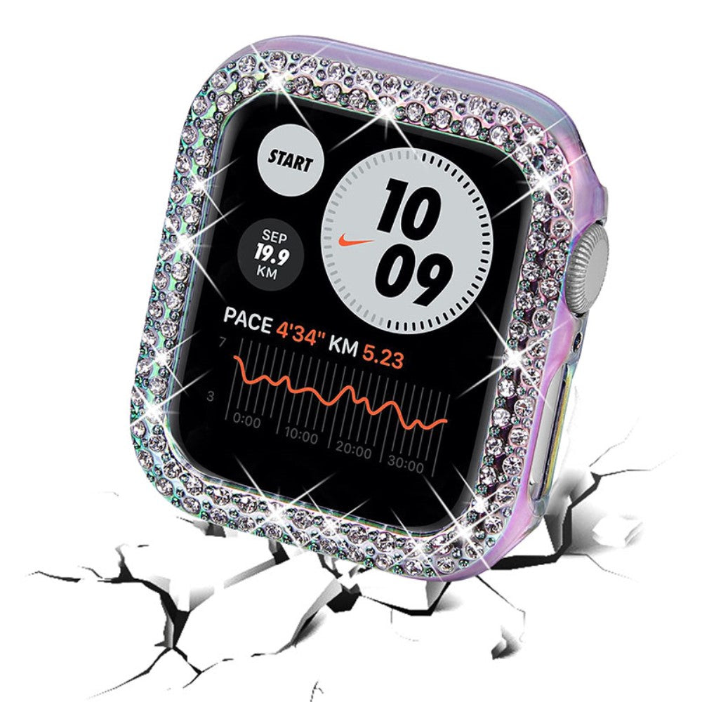 Apple Watch Series 7 41mm Beskyttende Plastik og Rhinsten Bumper  - Flerfarvet#serie_1