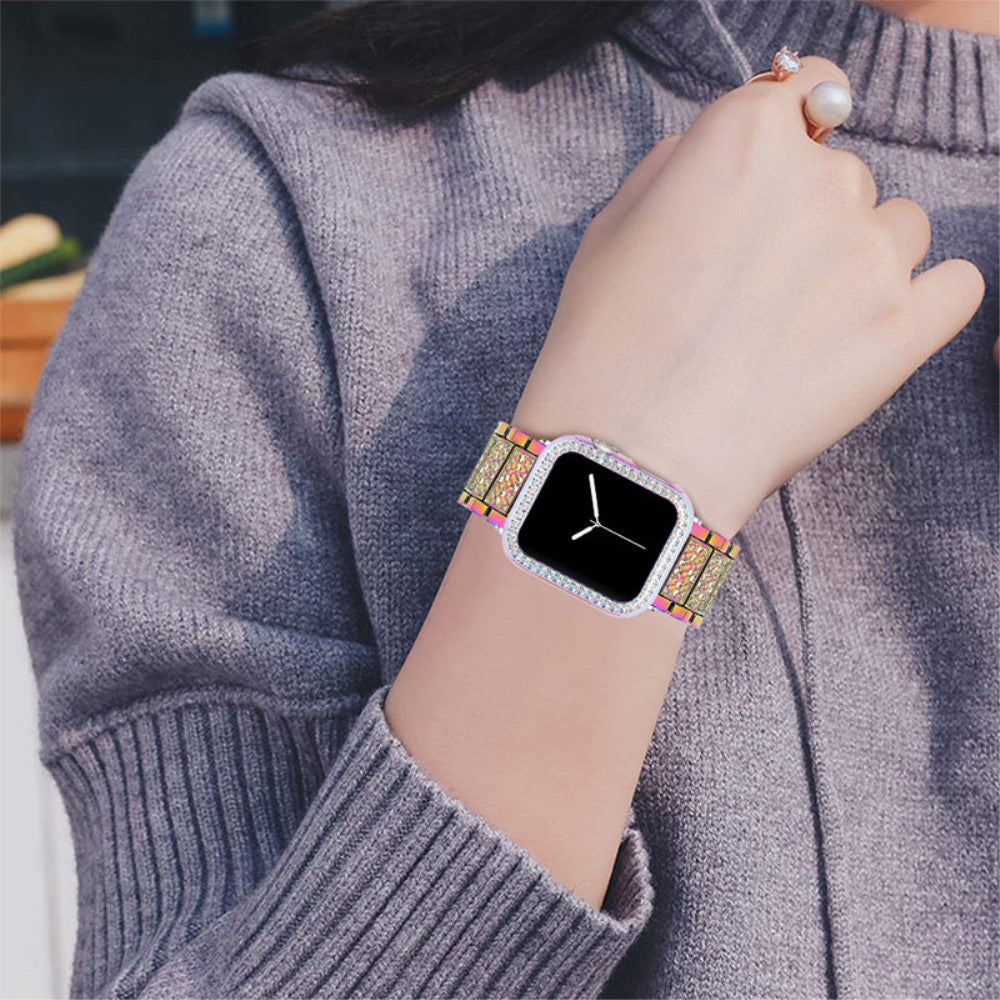 Apple Watch Series 7 41mm Metal Rem med Cover - Flerfarvet#serie_8