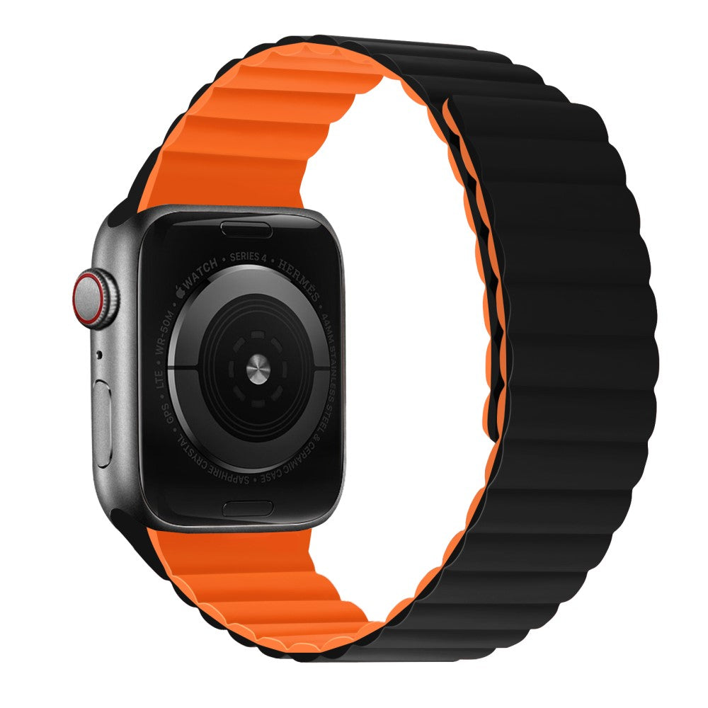 Mega fint Apple Watch Series 7 41mm Silikone Rem - Sort#serie_2