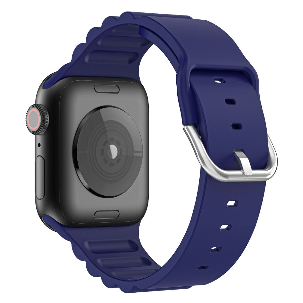 Meget smuk Apple Watch Series 7 41mm Silikone Rem - Blå#serie_9