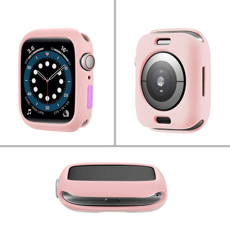 Vildt Fed Apple Watch Series 7 41mm Cover med Skærmbeskytter i Silikone - Pink#serie_6