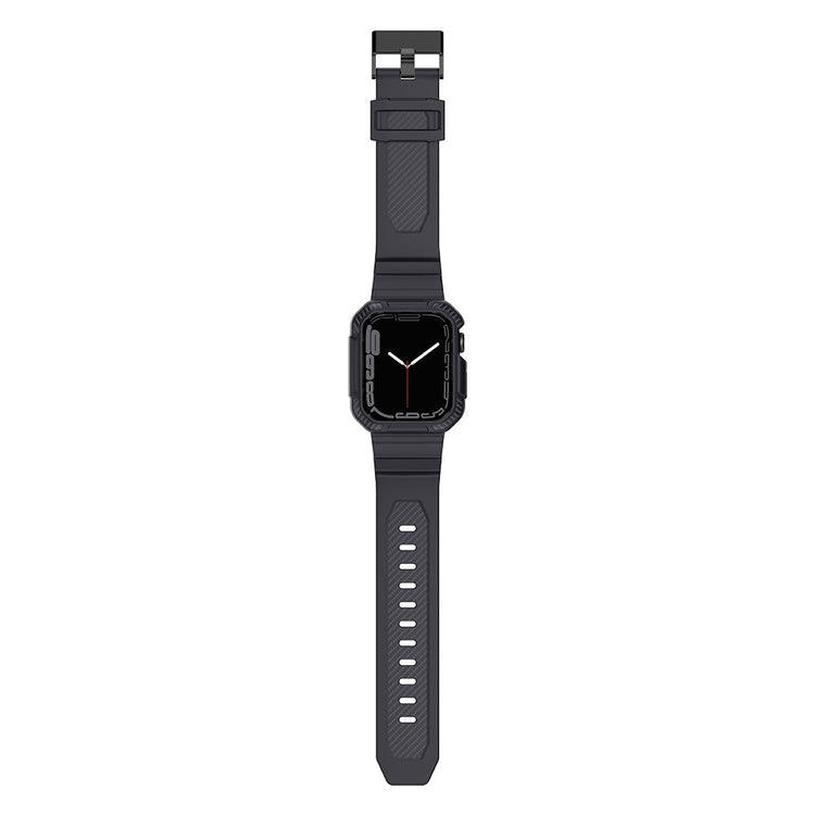 Apple Watch Series 7 41mm Silikone Cover med Rem - Sølv#serie_3