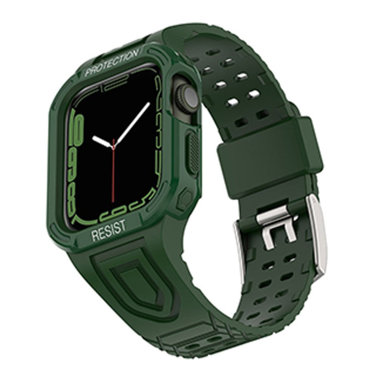 Apple Watch Series 7 41mm Silikone Rem med Cover - Grøn#serie_16