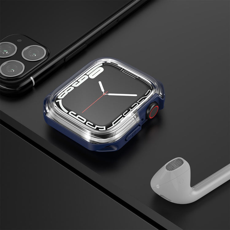 Apple Watch Series 7 41mm Gennemsigtig Silikone Bumper  - Blå#serie_2