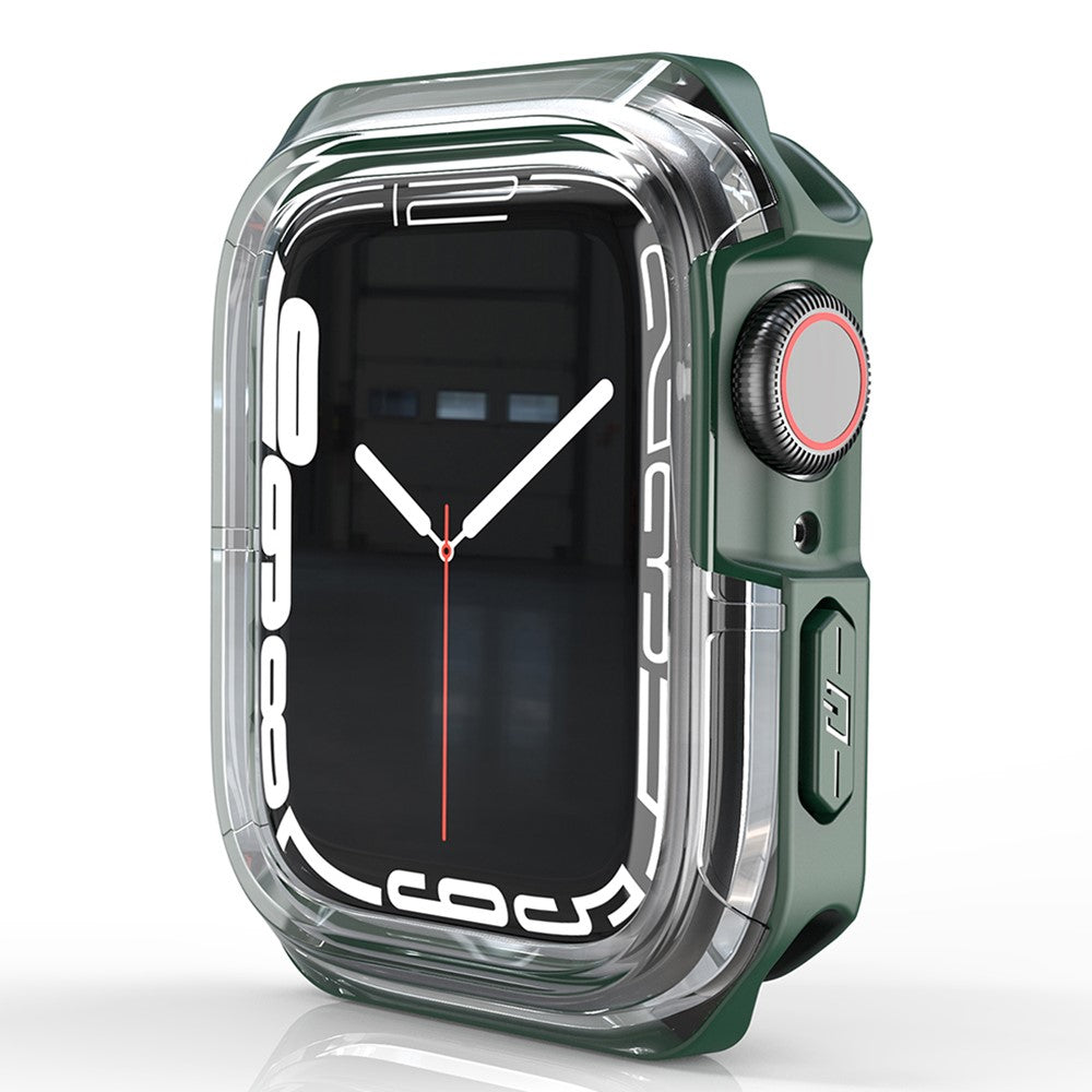 Apple Watch Series 7 41mm Gennemsigtig Silikone Bumper  - Grøn#serie_4