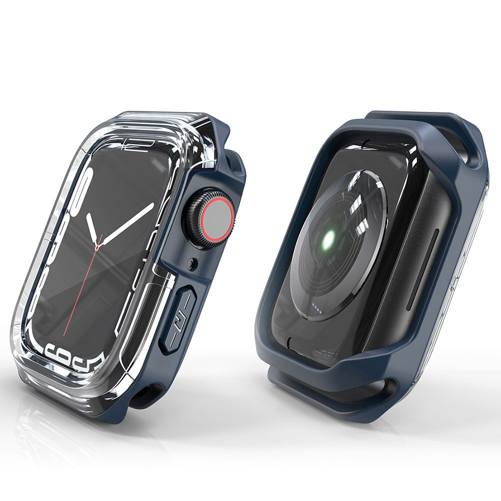 Apple Watch Series 7 41mm Gennemsigtig Silikone Bumper  - Blå#serie_5
