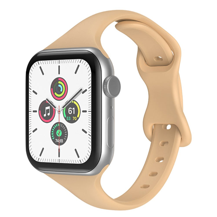 Rigtigt holdbart Apple Watch Series 7 41mm Silikone Rem - Brun#serie_8