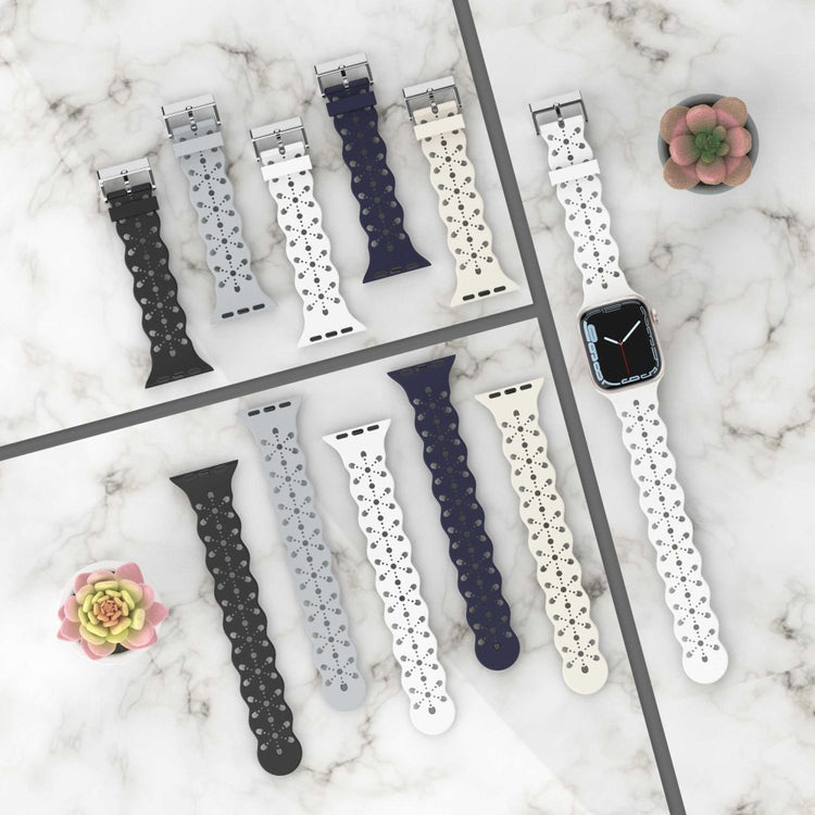 Helt vildt fed Apple Watch Series 7 41mm Silikone Urrem - Lilla#serie_10