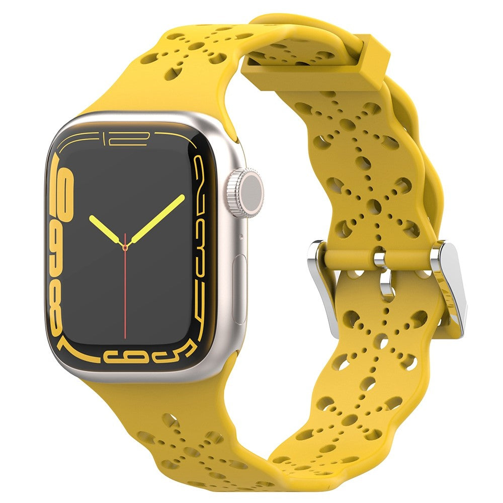 Helt vildt fed Apple Watch Series 7 41mm Silikone Urrem - Gul#serie_6