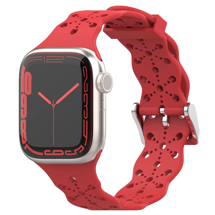 Helt vildt fed Apple Watch Series 7 41mm Silikone Urrem - Rød#serie_7