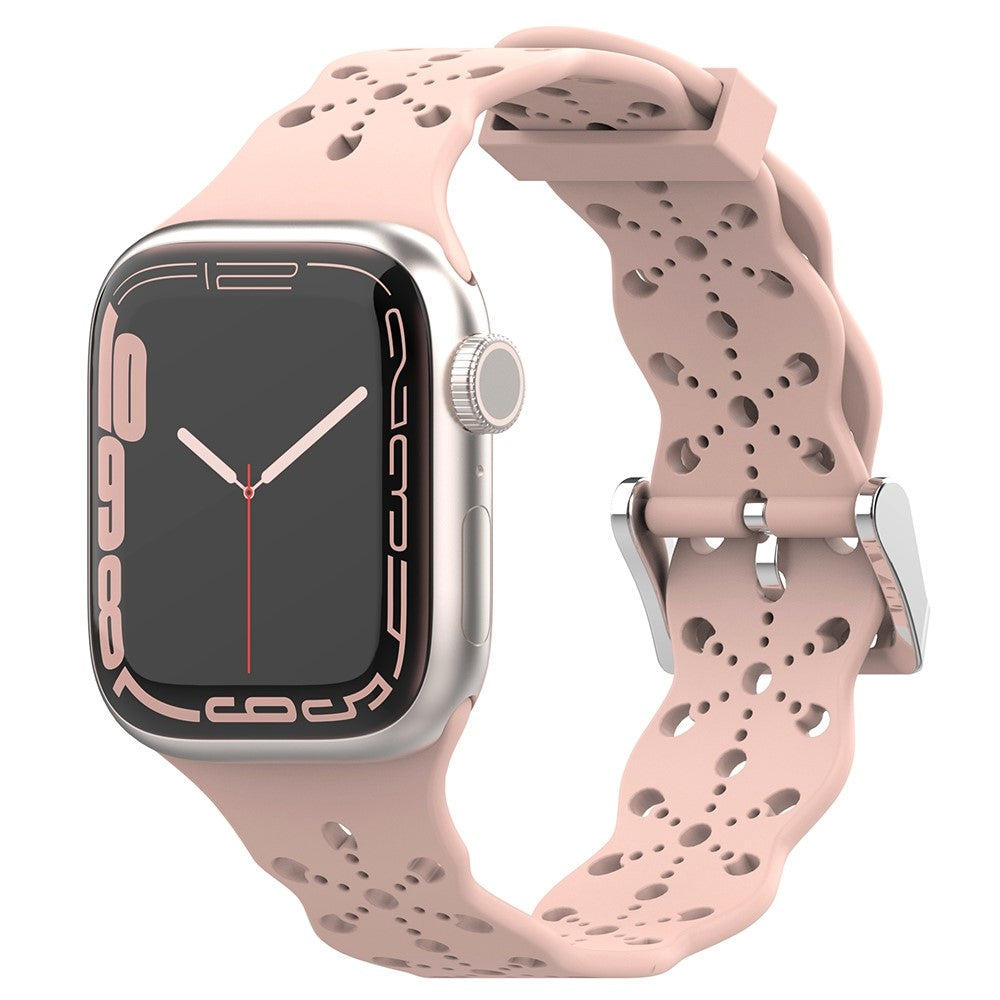 Helt vildt fed Apple Watch Series 7 41mm Silikone Urrem - Pink#serie_9