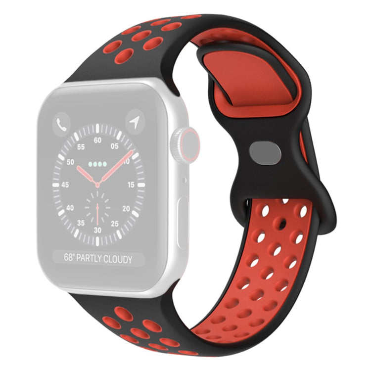 Rigtigt flot Apple Watch Series 7 41mm Silikone Rem - Sort#serie_8