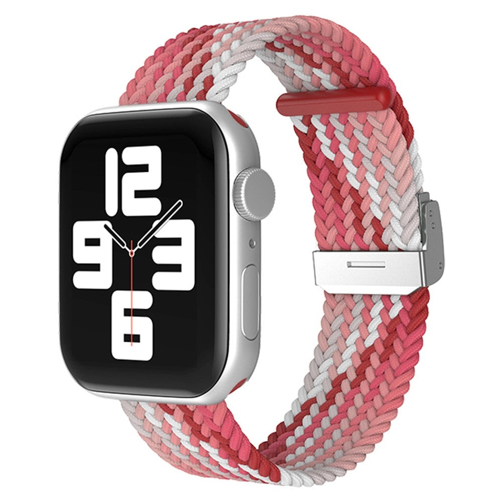 Helt vildt fantastisk Apple Watch Series 7 41mm Stof Urrem - Rød#serie_21