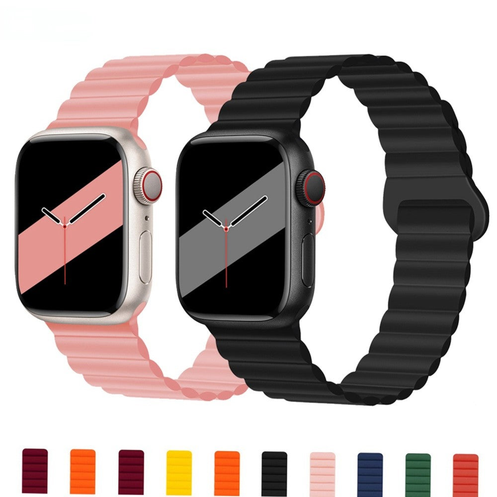 Super flot Apple Watch Series 7 41mm Silikone Urrem - Grøn#serie_11