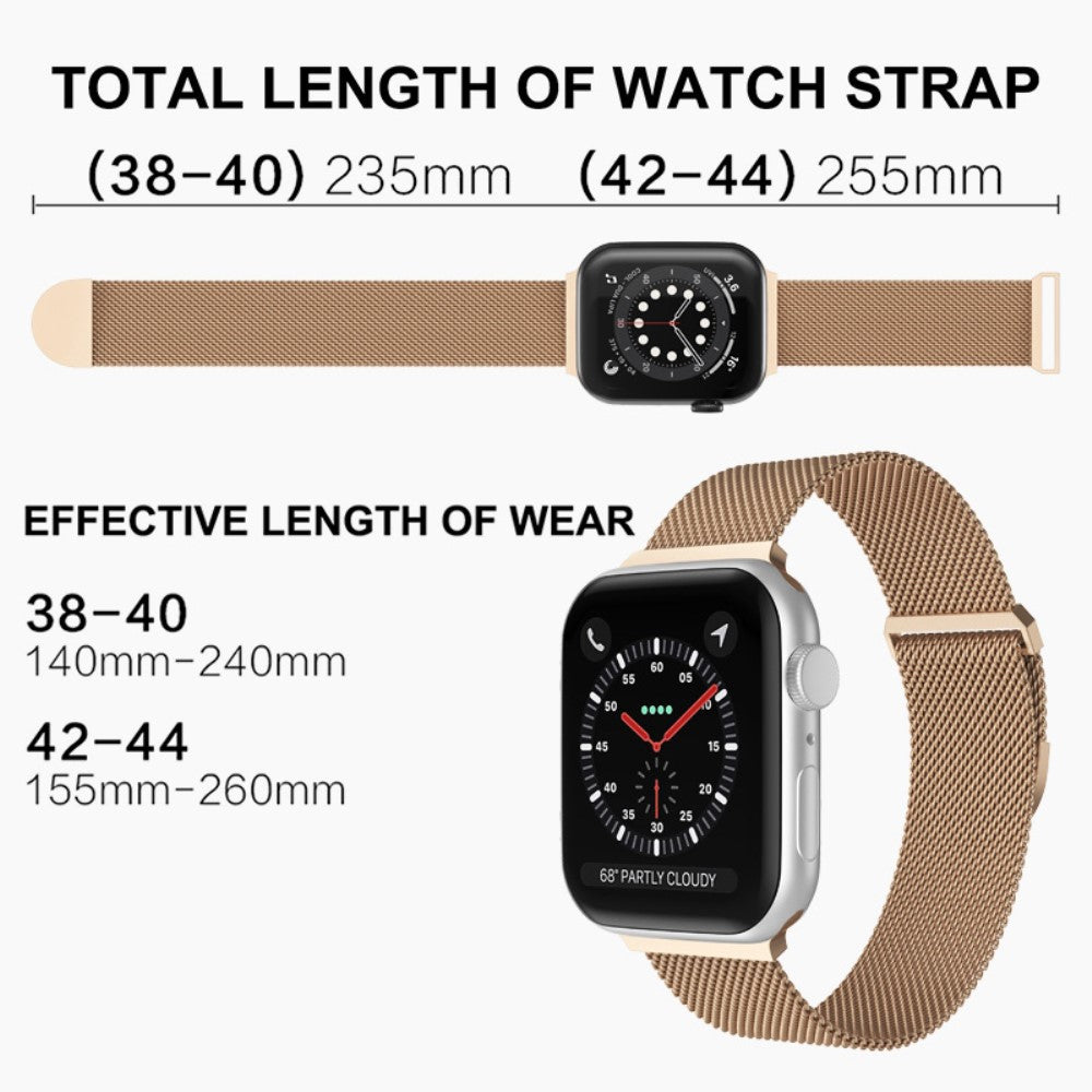 Godt Apple Watch Series 7 41mm Metal Urrem - Flerfarvet#serie_8