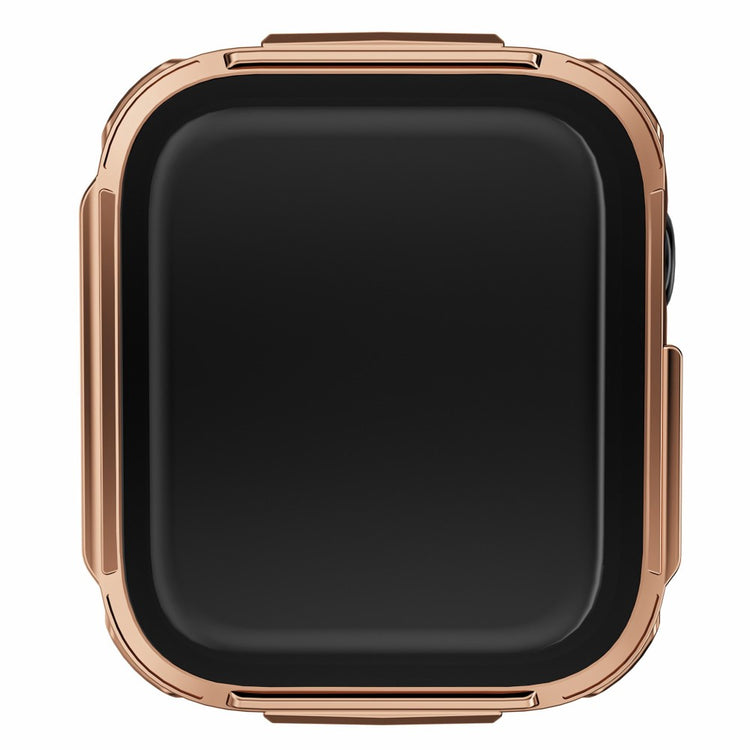 Vildt Flot Apple Watch Series 7 41mm Cover med Skærmbeskytter i Plastik og Hærdet Glas - Pink#serie_5