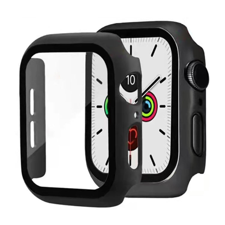 Super Godt Apple Watch Series 7 45mm Cover med Skærmbeskytter i Plastik og Hærdet Glas - Gennemsigtig#serie_1