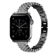 Erg stoer Apple Watch Series 7 45mm Metaal en Strass Bandje