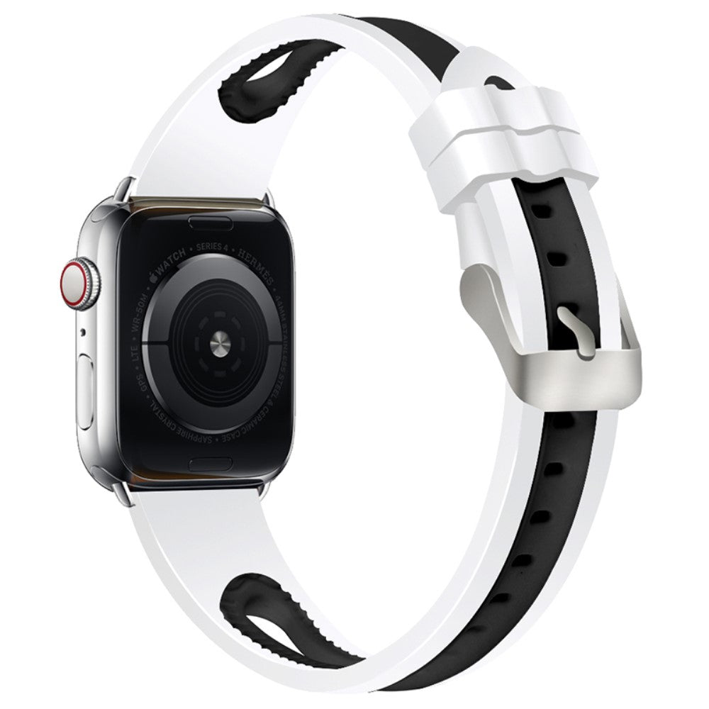 Helt vildt holdbart Apple Watch Series 7 45mm Silikone Rem - Sort#serie_2