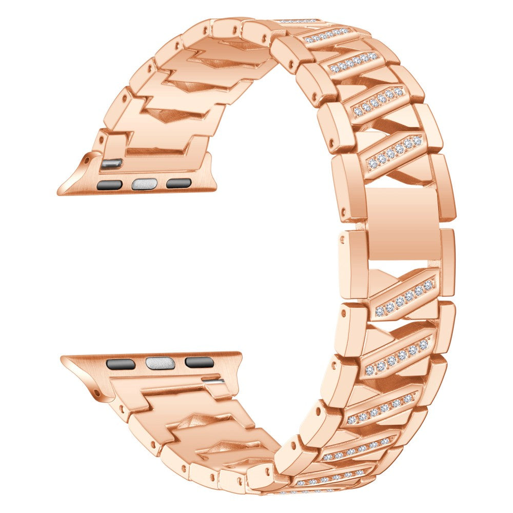 Super godt Apple Watch Series 7 45mm Metal og Rhinsten Rem - Pink#serie_4