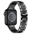 Modieus Apple Watch Series 7 45mm Metaal en Strass Bandje
