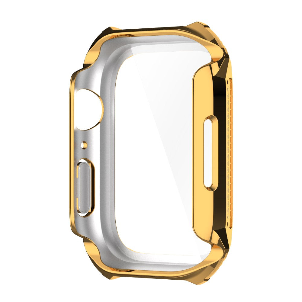 Meget Godt Apple Watch Series 7 45mm Cover med Skærmbeskytter i Rhinsten og Hærdet Glas - Guld#serie_6