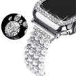 Echt cool Apple Watch Series 7 45mm Metaal en Strass Bandje