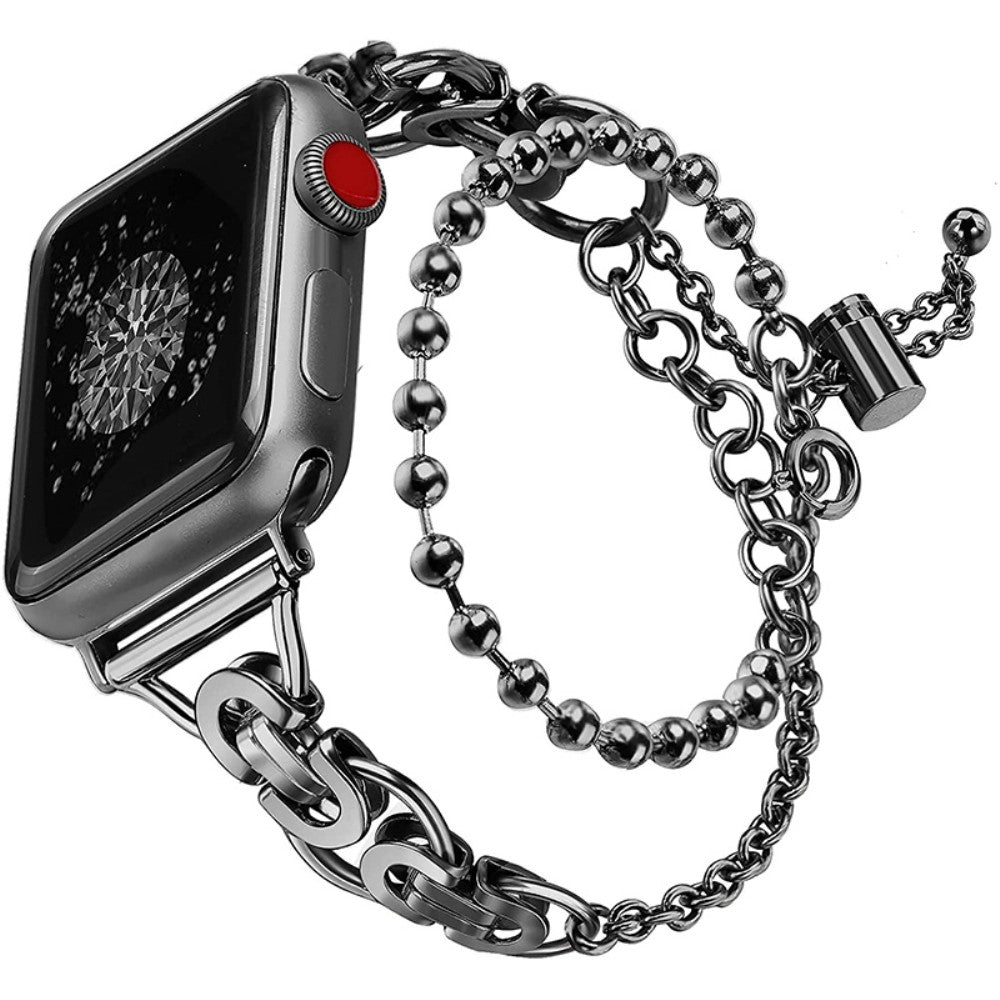 Vildt fed Apple Watch Series 7 45mm Metal Rem - Sort#serie_4