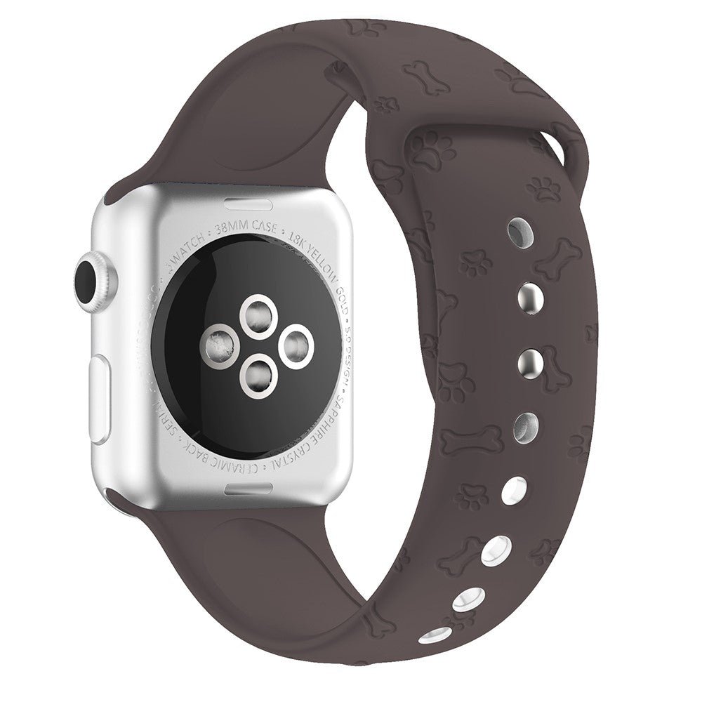 Komfortabel Apple Watch Series 7 45mm Silikone Rem - Brun#serie_10