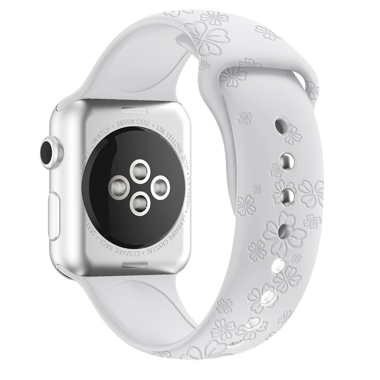 Komfortabel Apple Watch Series 7 45mm Silikone Rem - Hvid#serie_16