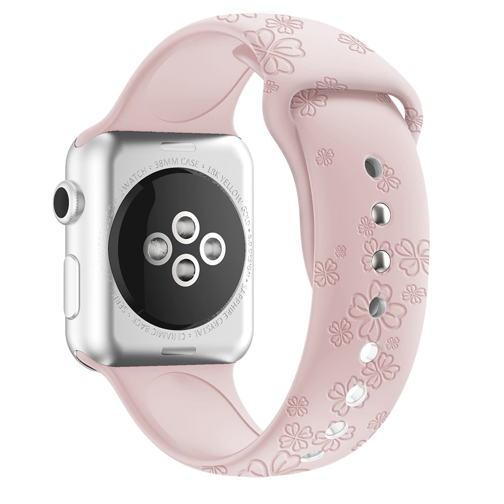 Komfortabel Apple Watch Series 7 45mm Silikone Rem - Pink#serie_18