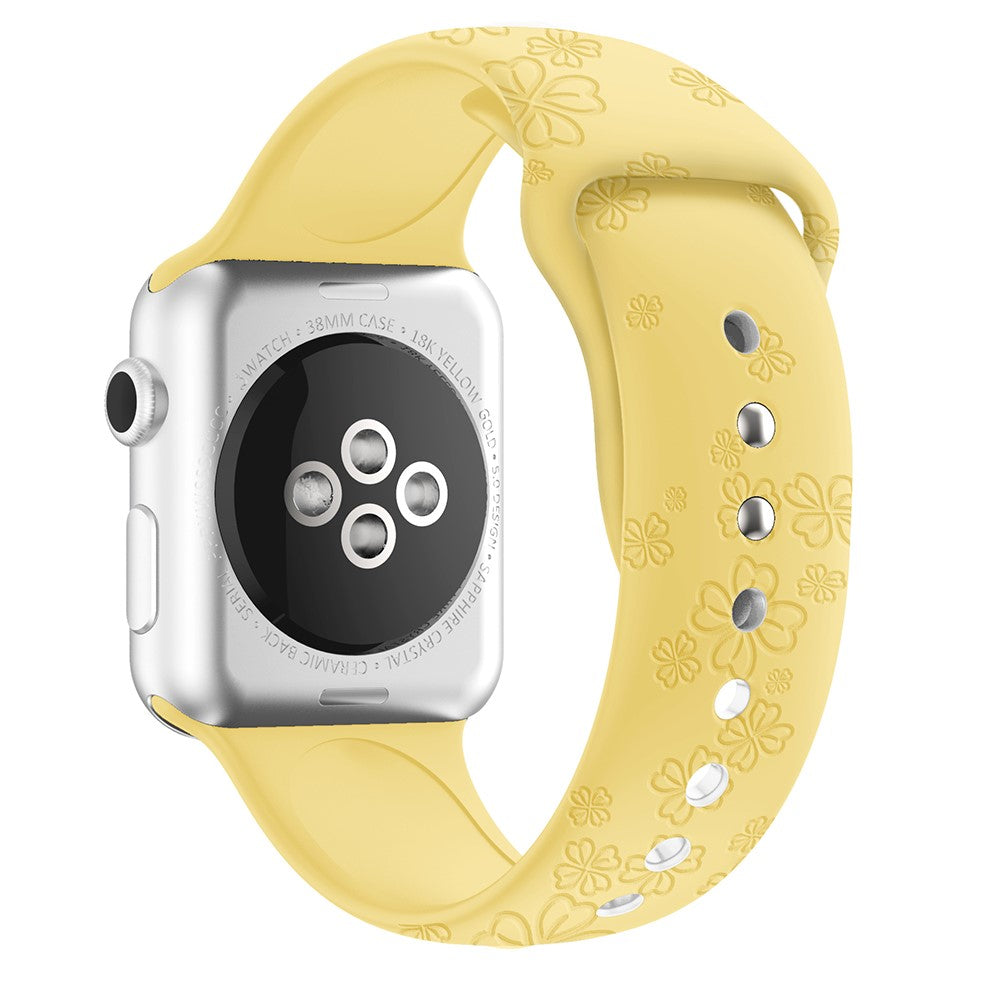 Komfortabel Apple Watch Series 7 45mm Silikone Rem - Gul#serie_19