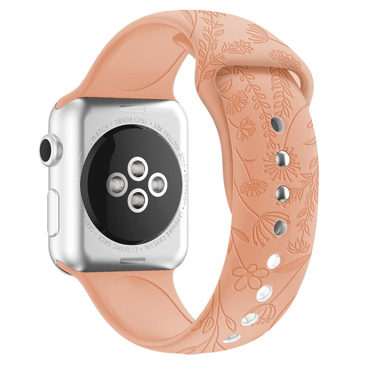 Komfortabel Apple Watch Series 7 45mm Silikone Rem - Orange#serie_2