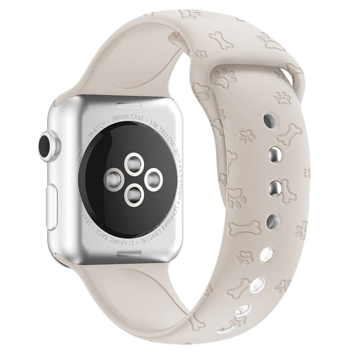 Komfortabel Apple Watch Series 7 45mm Silikone Rem - Beige#serie_9