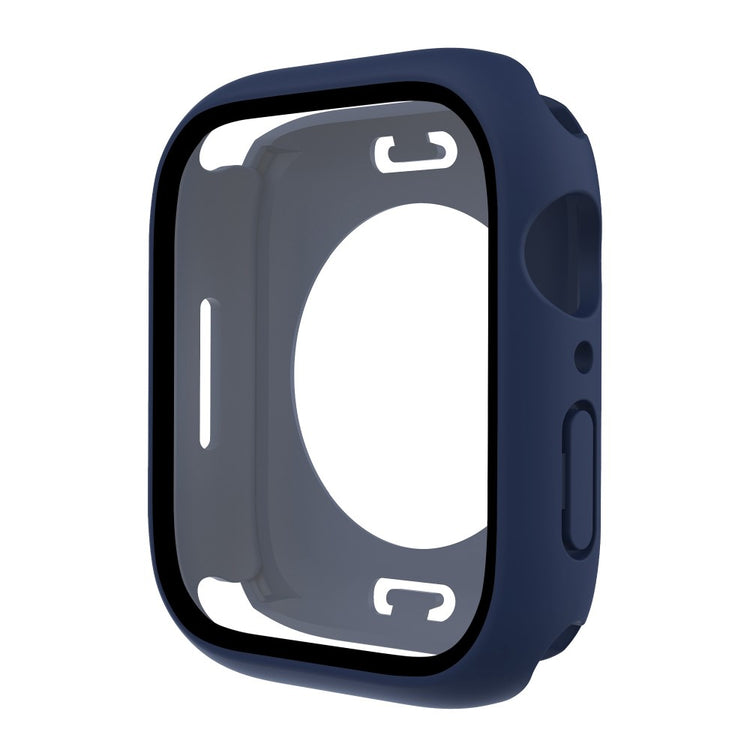 Apple Watch Series 7 45mm Elegant Plastik og Glas Bumper  - Blå#serie_2