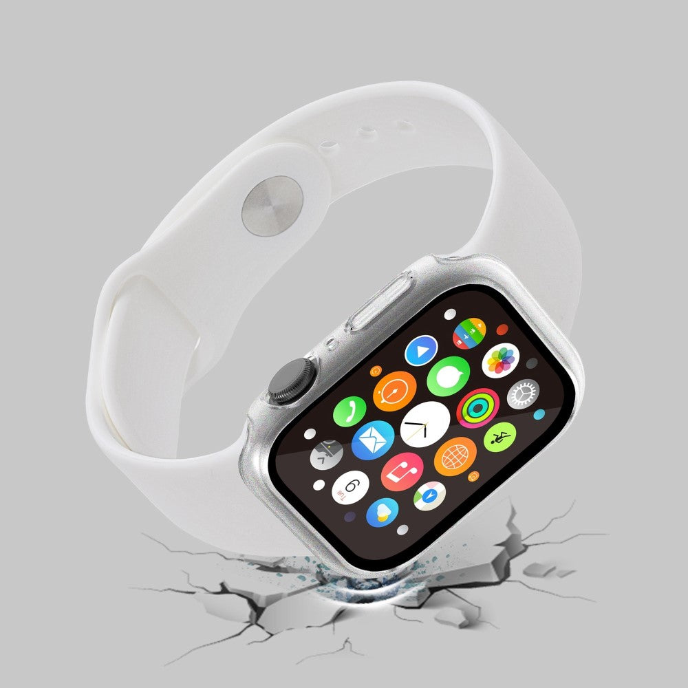 Apple Watch Series 7 45mm Elegant Plastik og Glas Bumper  - Gennemsigtig#serie_3