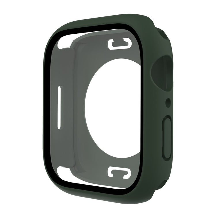 Apple Watch Series 7 45mm Elegant Plastik og Glas Bumper  - Grøn#serie_4