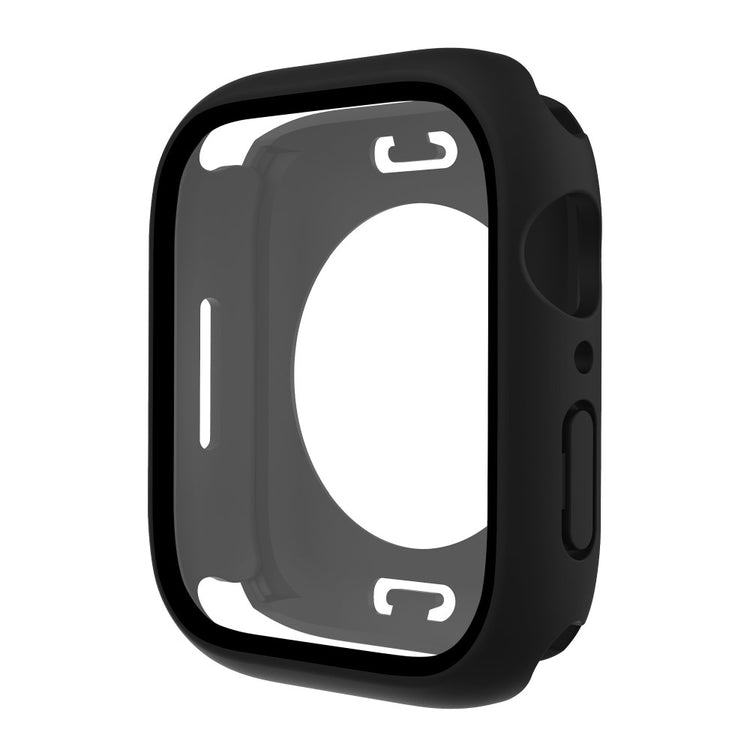 Apple Watch Series 7 45mm Elegant Plastik og Glas Bumper  - Sort#serie_5