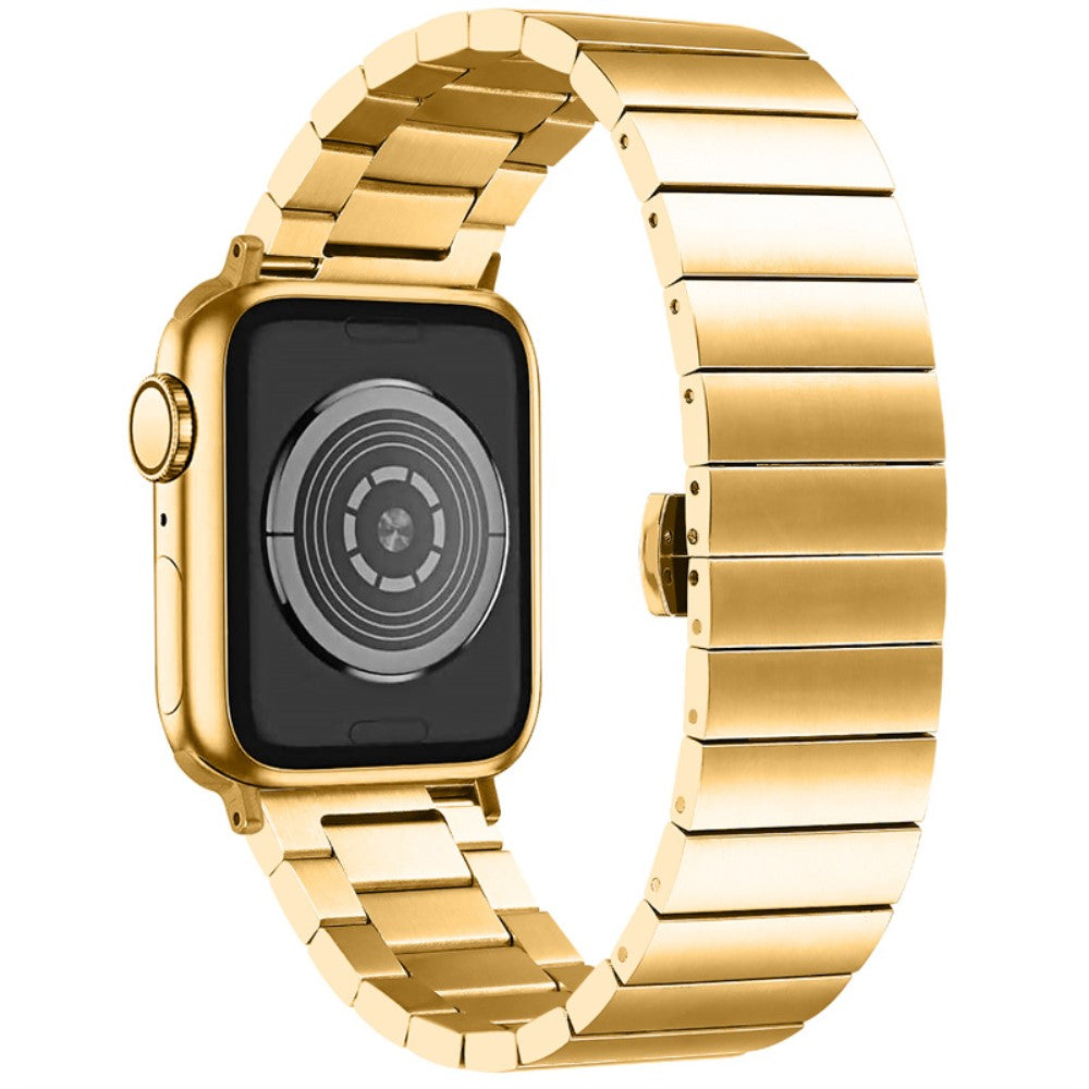 Smuk Apple Watch Series 7 45mm Metal Rem - Guld#serie_2
