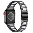 Elegant Apple Watch Series 7 45mm Metaal en Strass Bandje
