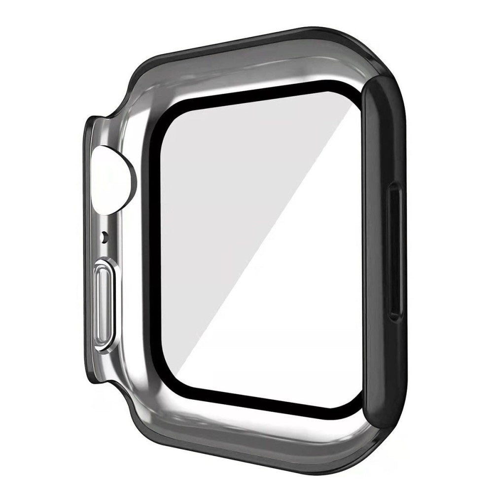 Fint Apple Watch Series 7 45mm Cover med Skærmbeskytter i Plastik og Hærdet Glas - Rød#serie_7