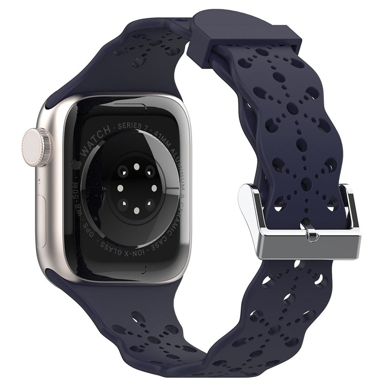 Super fantastisk Apple Watch Series 7 45mm Silikone Rem - Blå#serie_2
